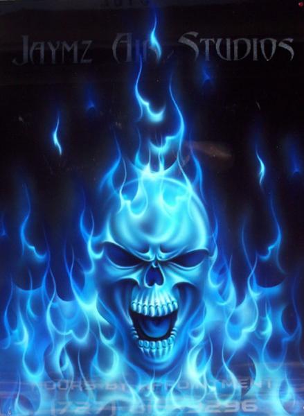 660104BlueFireSkullSign